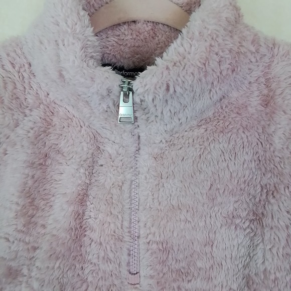 Calvin Klein Half Zip Sherpa‎ Pullover Size Large in Pink - Picture 13 of 13